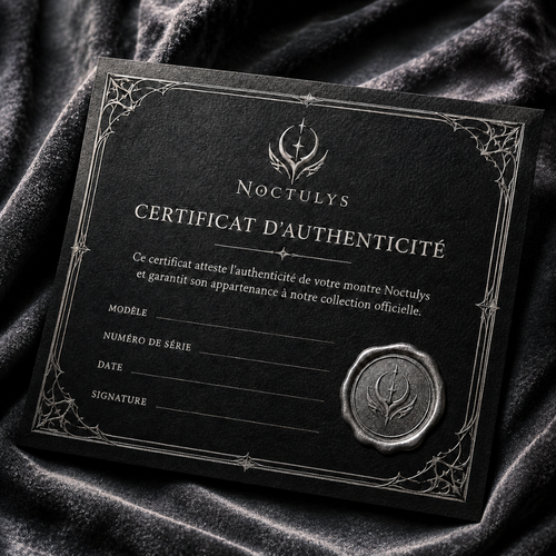 Certificat d'authenticité offert